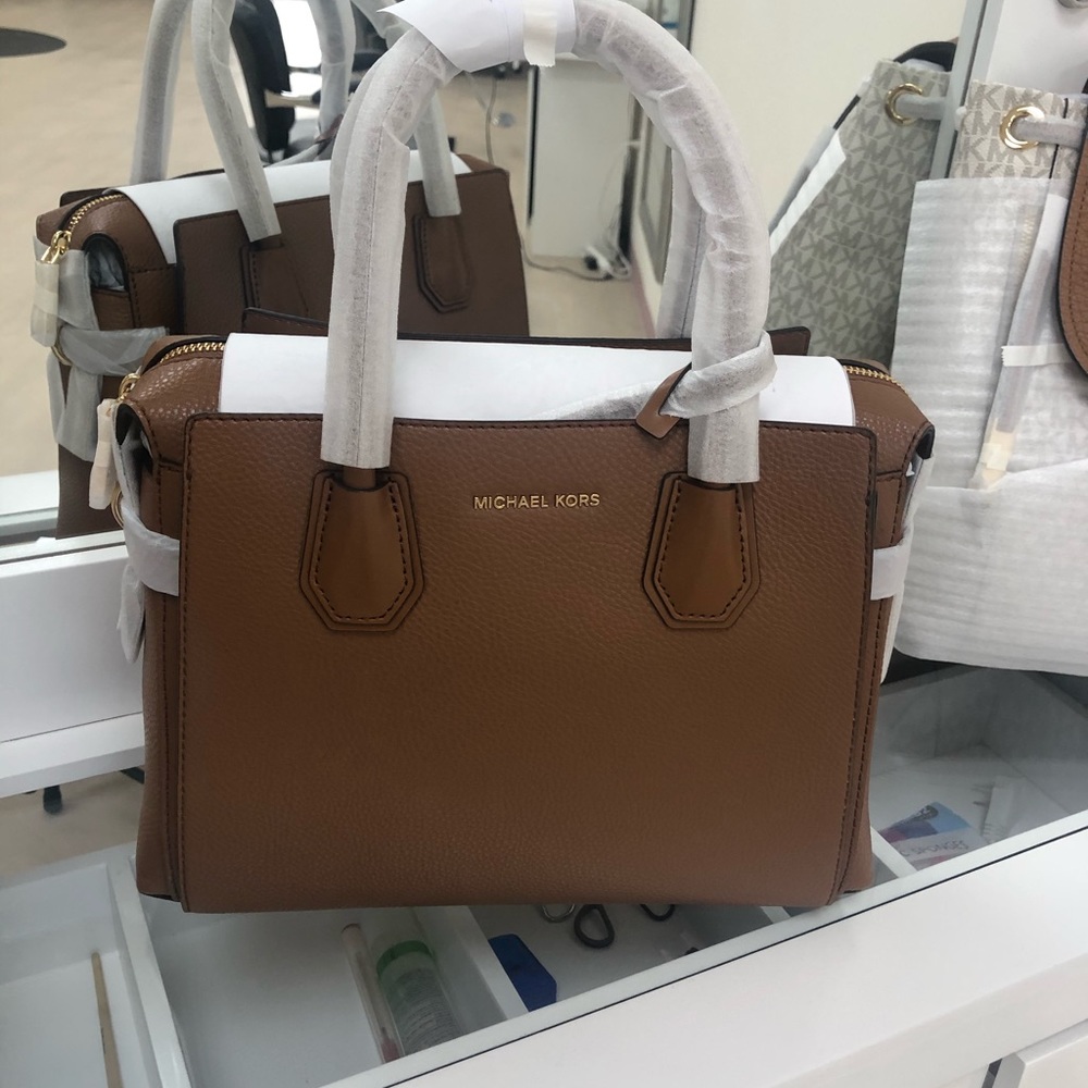 Mercer Medium Pebbled Belted Satchel